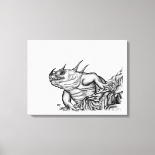 Toile Dragon sur le rocher