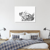 Toile Dragon sur le rocher (Insitu(Chambre))
