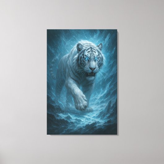 Toile Dragon vs White Tiger – Mystical Fantasy Wall Art  (Recto)