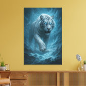 Toile Dragon vs White Tiger – Mystical Fantasy Wall Art  (Insitu(Salon))