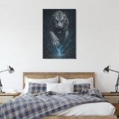 Toile Dragon vs White Tiger – Mystical Fantasy Wall Art  (Insitu(Chambre))