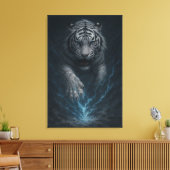 Toile Dragon vs White Tiger – Mystical Fantasy Wall Art  (Insitu(Salon))