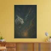 Toile Dragon vs White Tiger – Mystical Fantasy Wall Art (Insitu(Salon))