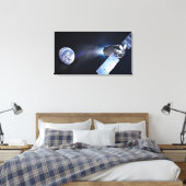 Toile Dragon Xl Spacecraft Avec Planète Terre À Distance (Insitu(Chambre))