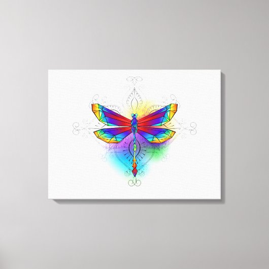 Toile Dragonfly en arc-en-ciel (Recto)