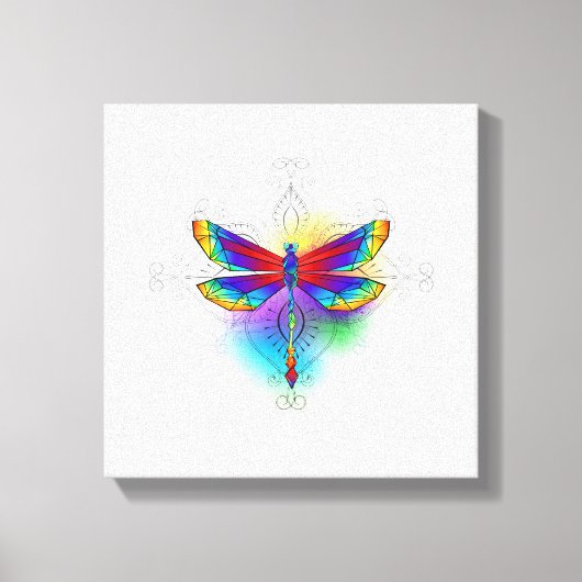 Toile Dragonfly en arc-en-ciel (Recto)