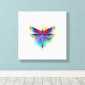 Toile Dragonfly en arc-en-ciel (Insitu (Plancher de Bois))