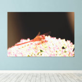 Toile Dragonfly Rouge avec rose (Insitu (Plancher de Bois))