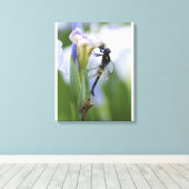 Toile Dragonfly sur iris (Insitu (Plancher de Bois))