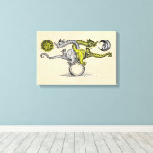 Toile Dragons d'or et d'argent (Insitu (Plancher de Bois))