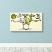 Toile Dragons d'or et d'argent (Insitu (Plancher de Bois))