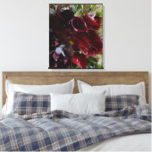 Toile Dramatic Burgundy Floral Canvas (Insitu(Chambre))