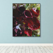 Toile Dramatic Burgundy Floral Canvas (Insitu (Plancher de Bois))