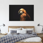 Toile Dramatic Low Key Portrait of a Majestic Hawk (Insitu(Chambre))