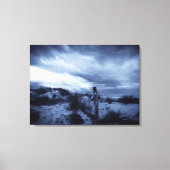 Toile Dramatic Sunset, Beach, Sun Dunes / New Zealand (Recto)