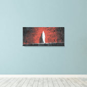 Toile Dramatic White Ghost Figure Red Brick Wall Panoram (Insitu (Plancher de Bois))