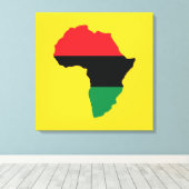Toile Drapeau Afrique rouge, noire et verte (Insitu (Plancher de Bois))