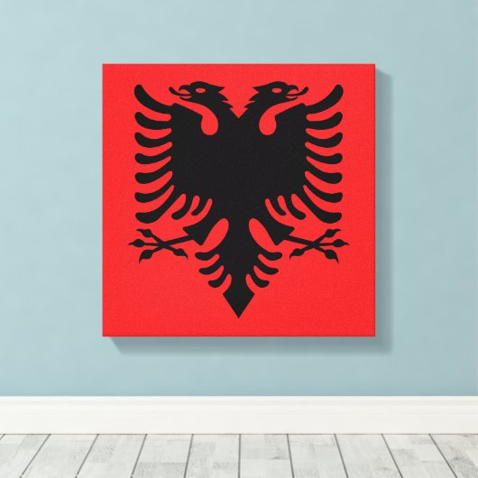 Toile Drapeau albanais (Insitu (Plancher de Bois))