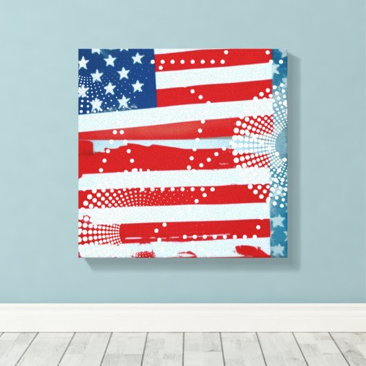 Toile Drapeau américain (Insitu (Plancher de Bois))