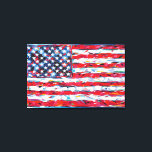 Toile Drapeau américain<br><div class="desc">Drapeau américain. Artiste : Carolee Vitaletti. ID d'image : 156057GG.</div>