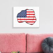Toile Drapeau américain (Insitu(Salon))
