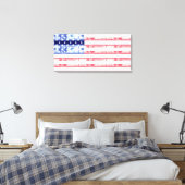 Toile Drapeau américain à cent dollars (Insitu(Chambre))