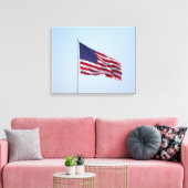 Toile Drapeau américain agitant dans la couleur du ciel  (Insitu(Salon))