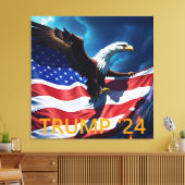 Toile Drapeau américain Aigle TRUMP 2024 (Insitu(Salon))