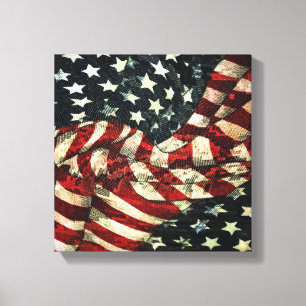 Toile Drapeau américain-Camouflage par Shirley Taylor