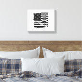 Toile Drapeau américain de Disk Golf (Insitu(Chambre))