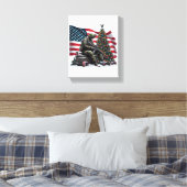 Toile Drapeau américain Drapeau de Noël Art (Insitu(Chambre))