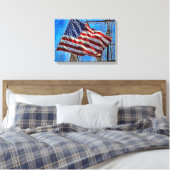 Toile Drapeau Américain En Art Éolien (Insitu(Chambre))