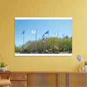 Toile Drapeau américain et autres drapeaux locaux (Insitu(Salon))