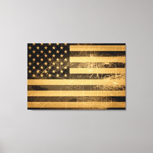 Toile Drapeau américain Grunge 4 (Recto)