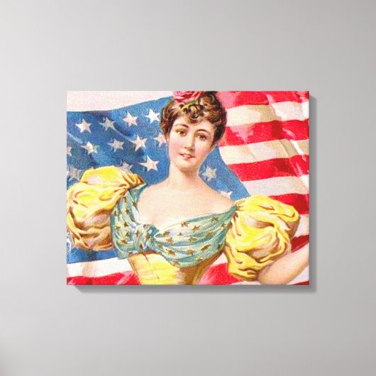 Toile Drapeau américain Lady Liberty Independence (Recto)