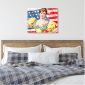 Toile Drapeau américain Lady Liberty Independence (Insitu(Chambre))