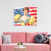 Toile Drapeau américain Lady Liberty Independence (Insitu(Salon))