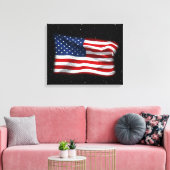 Toile Drapeau américain patriotique États-Unis (Insitu(Salon))