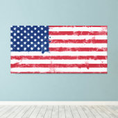 Toile Drapeau américain peint (Insitu (Plancher de Bois))
