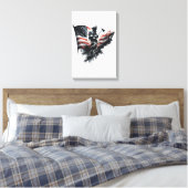 Toile Drapeau américain. Pompier (Insitu(Chambre))