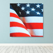 Toile Drapeau américain rouge blanc et bleu (Insitu (Plancher de Bois))