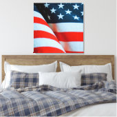 Toile Drapeau américain rouge blanc et bleu (Insitu(Chambre))