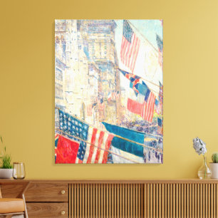 Toile Drapeau américain vintage 5e Avenue NYC Art patrio