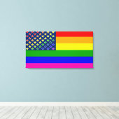 Toile Drapeau arc-en-ciel Lgbtq (Insitu (Plancher de Bois))