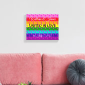 Toile Drapeau Arc-en-ciel Original 8 bandes LGBT Mariage (Insitu(Salon))