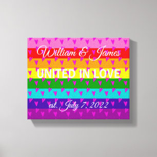 Toile Drapeau Arc-en-ciel Original 8 bandes LGBT Mariage
