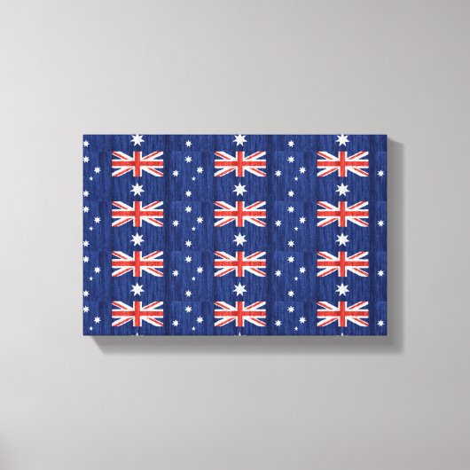 Toile drapeau australien design Thunder_Cove bleu (Recto)