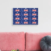 Toile drapeau australien design Thunder_Cove bleu (Insitu(Salon))