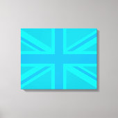 Toile Drapeau britannique Turquoise Union Jack (Recto)