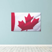 Toile Drapeau canadien. (Insitu (Plancher de Bois))